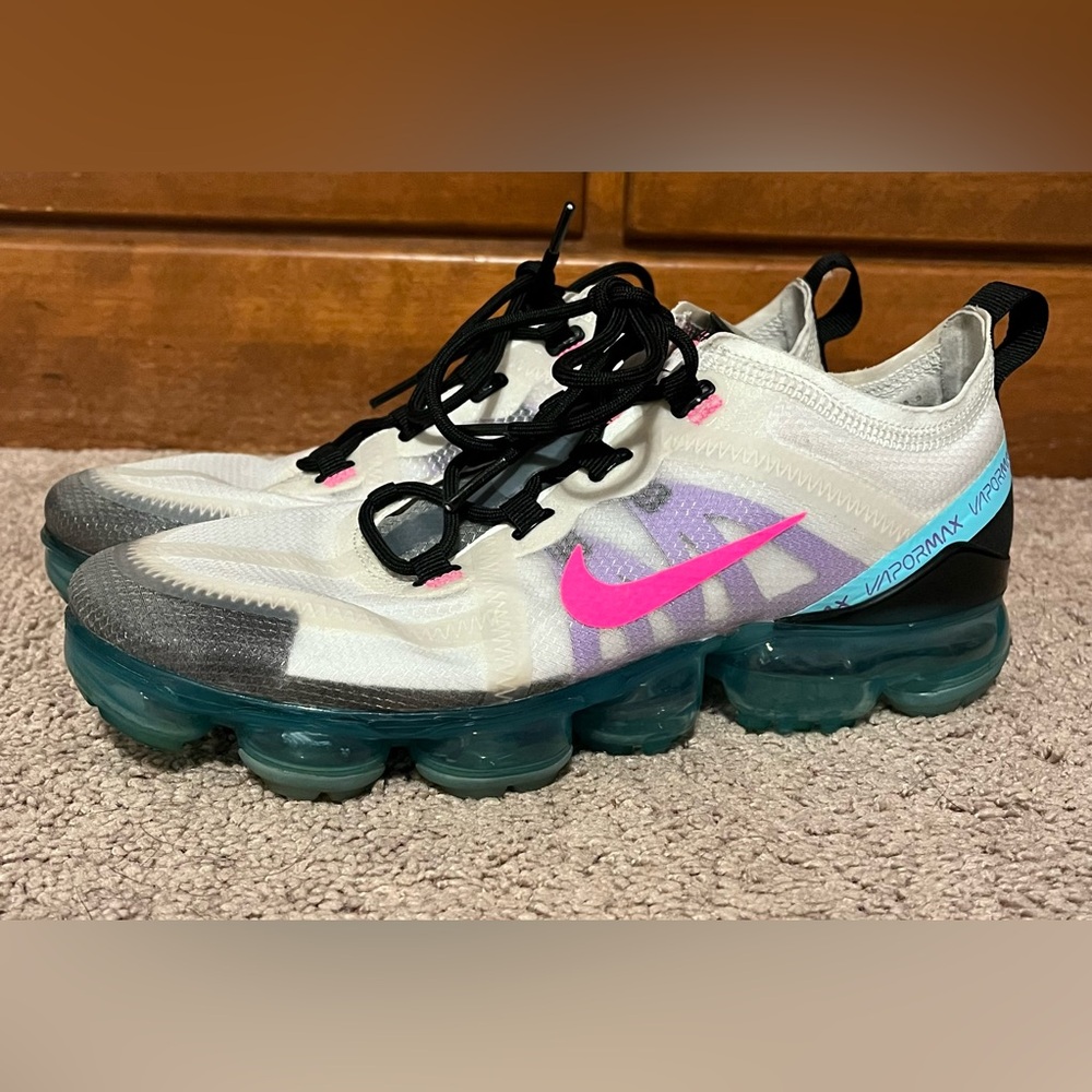 Nike Air Vapormax 2019 'South Beach' Running Shoes AR6632 005 Womens Sz 8.5 VGUC